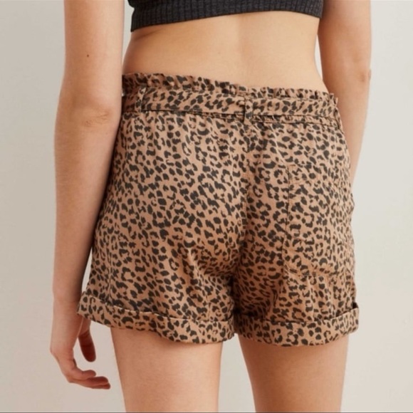 Aerie Leopard Print Paperbag Shorts - Picture 2 of 6